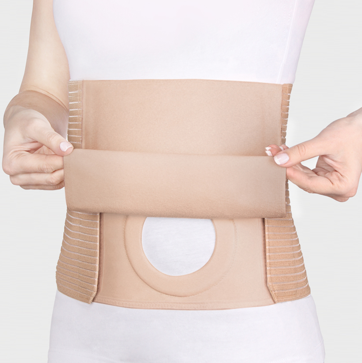 스톰이 있는 환자를 위한 수술 후 붕대. 높이 25cm. ПО-25СТ